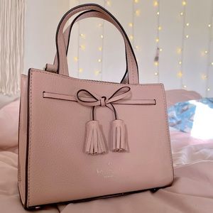 Kate Spade Hayes Leather Mini Satchel with Long Strap in Pink (Authentic)